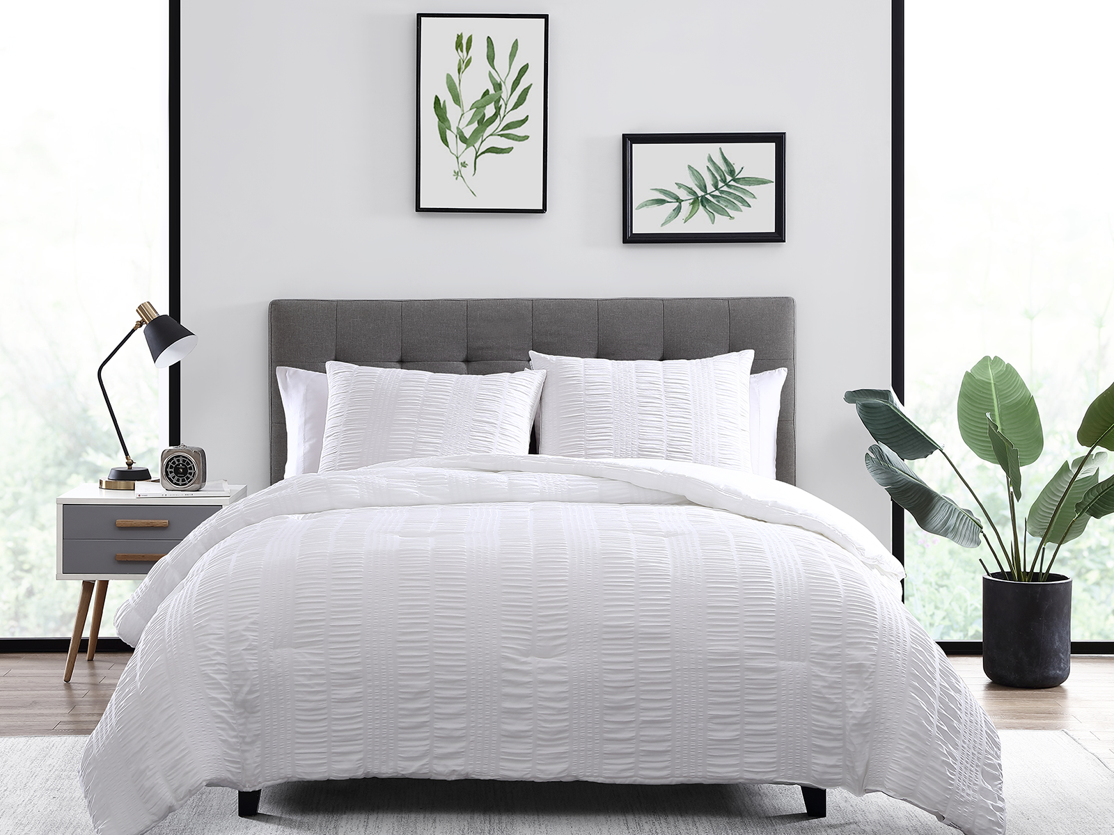 The Nesting Company King Elm Comforter Set | White