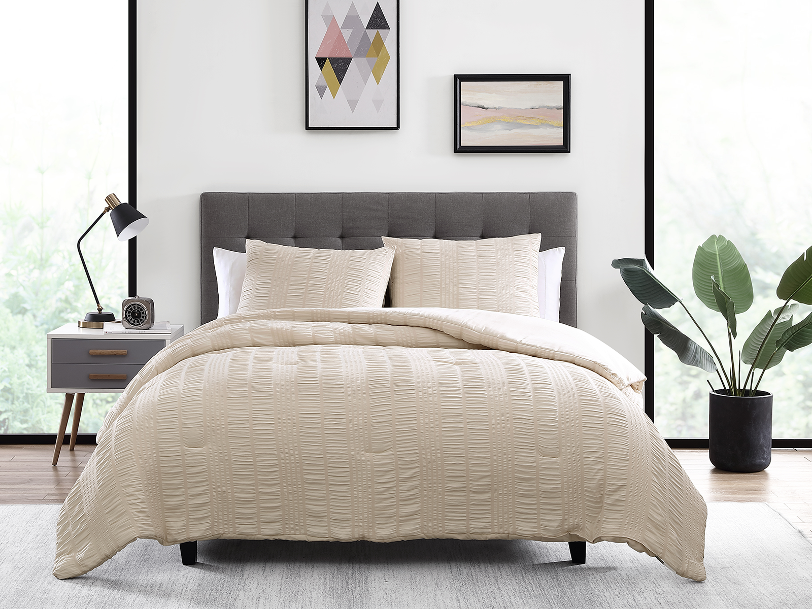 The Nesting Company Queen Elm Comforter Set | Taupe