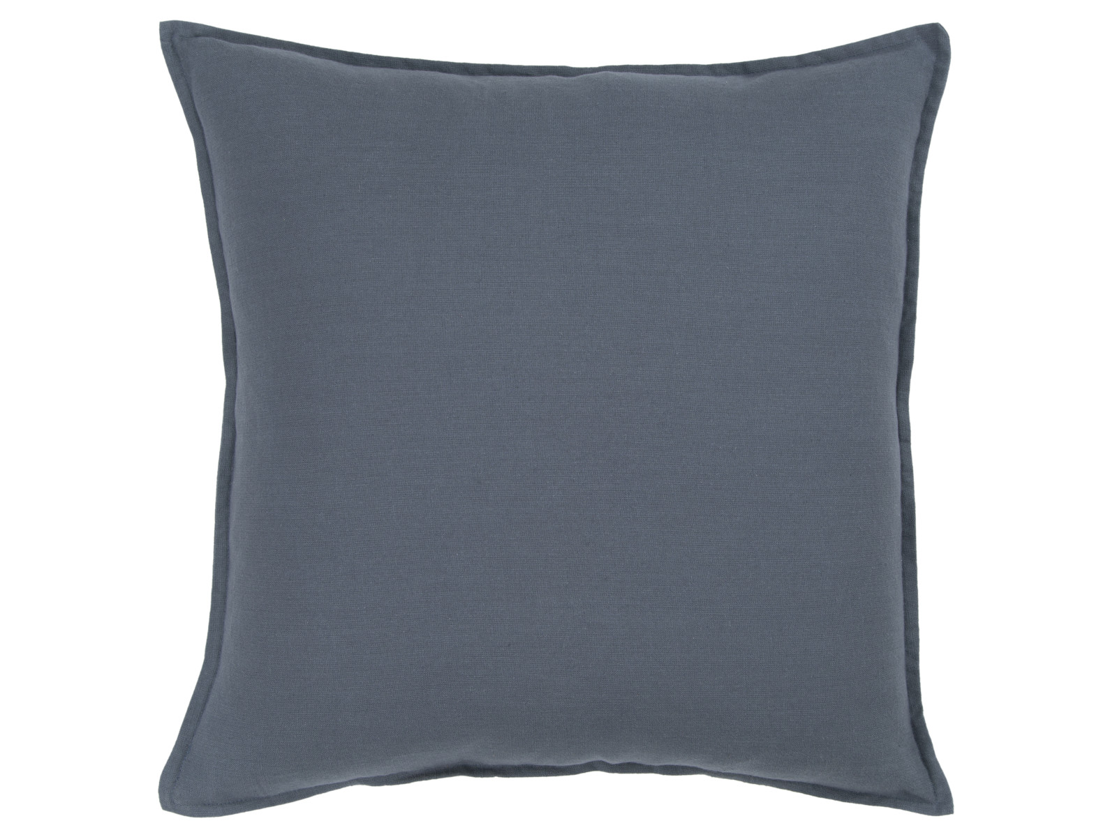 Rizzy Home Solid Cotton Slub Pillow with Half-Inch Flange | Blue