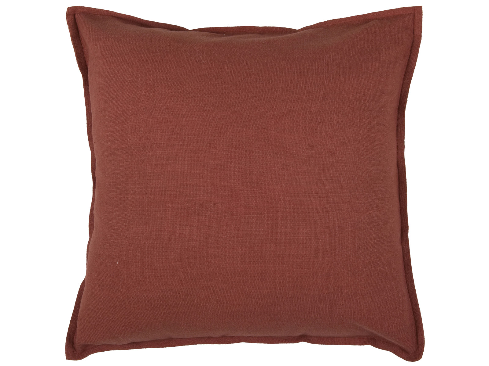 Rizzy Home Solid Cotton Slub Pillow with Half-Inch Flange | Paprika