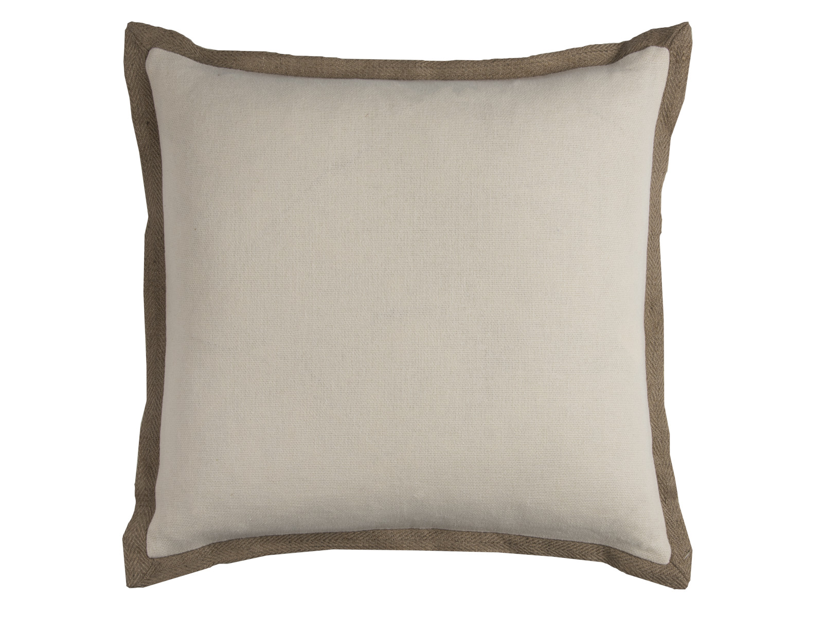 Rizzy Home Solid Color Pillow with Jute Flange | Natural