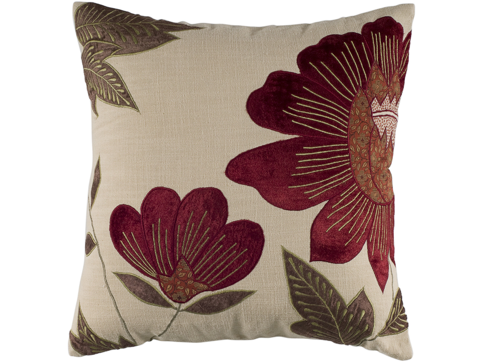 V000266451 Rizzy Home Floral Applique Pillow sku V000266451