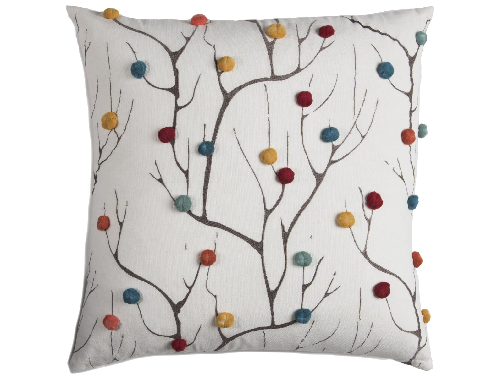 V000266452 Rizzy Home Embroidered Pillow with Poms sku V000266452