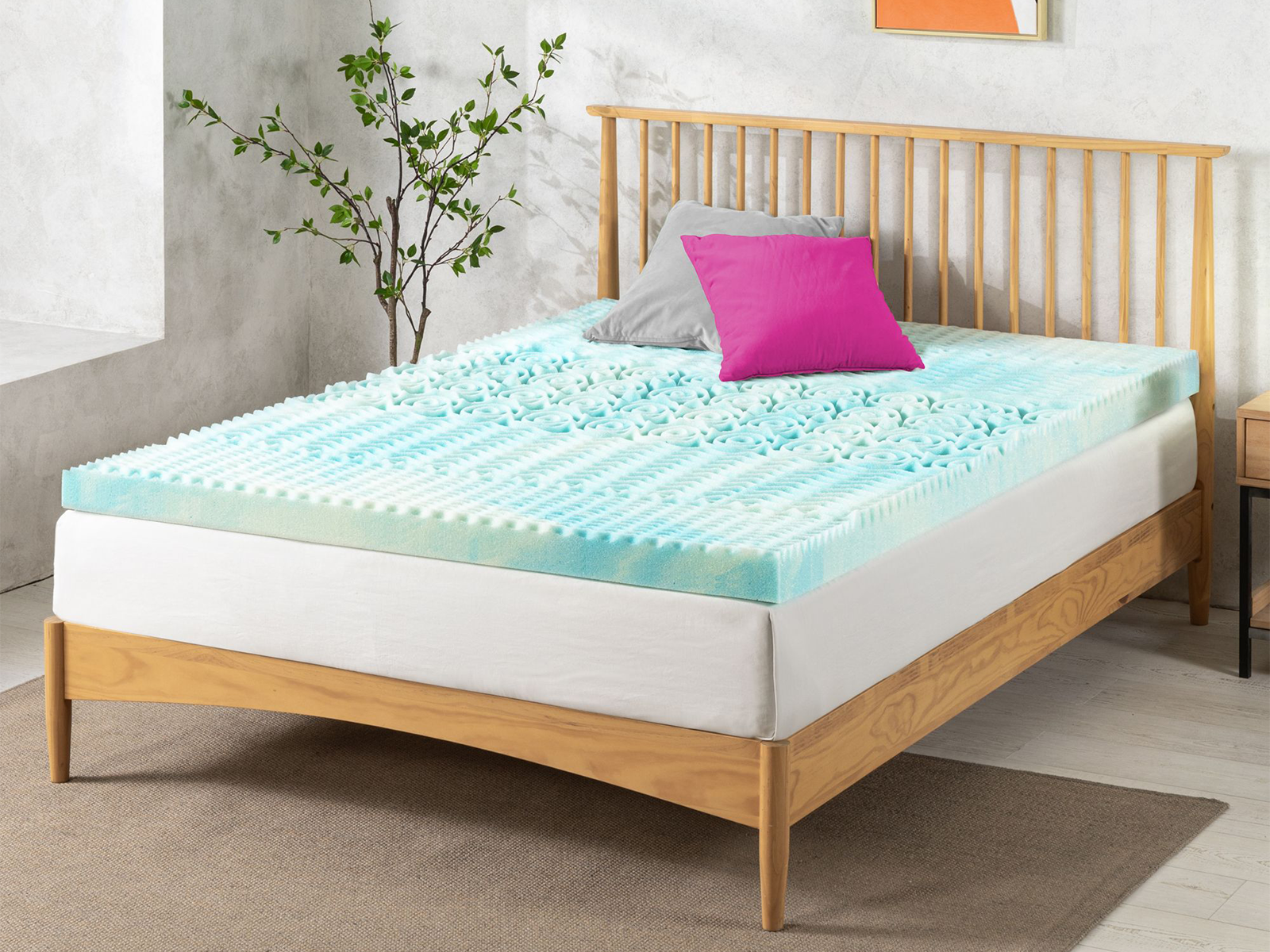 Gel Memory Foam Zoned Support Mattress Topper