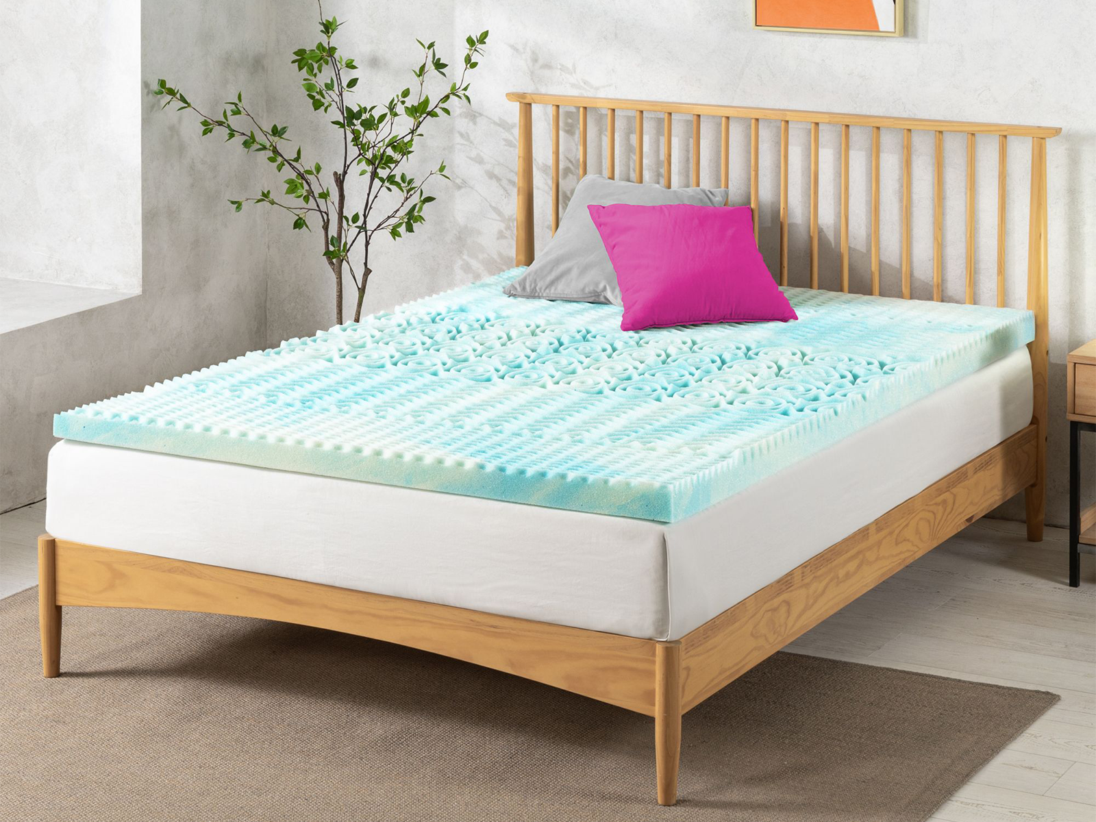 Gel Memory Foam Zoned Support Mattress Topper