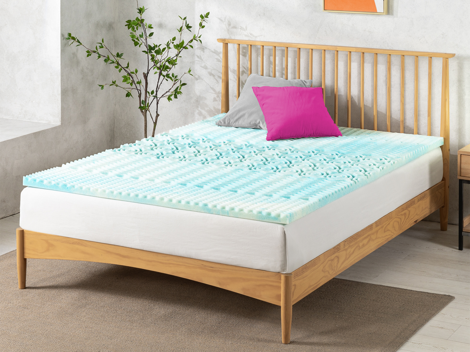 Gel Memory Foam Zoned Support Mattress Topper