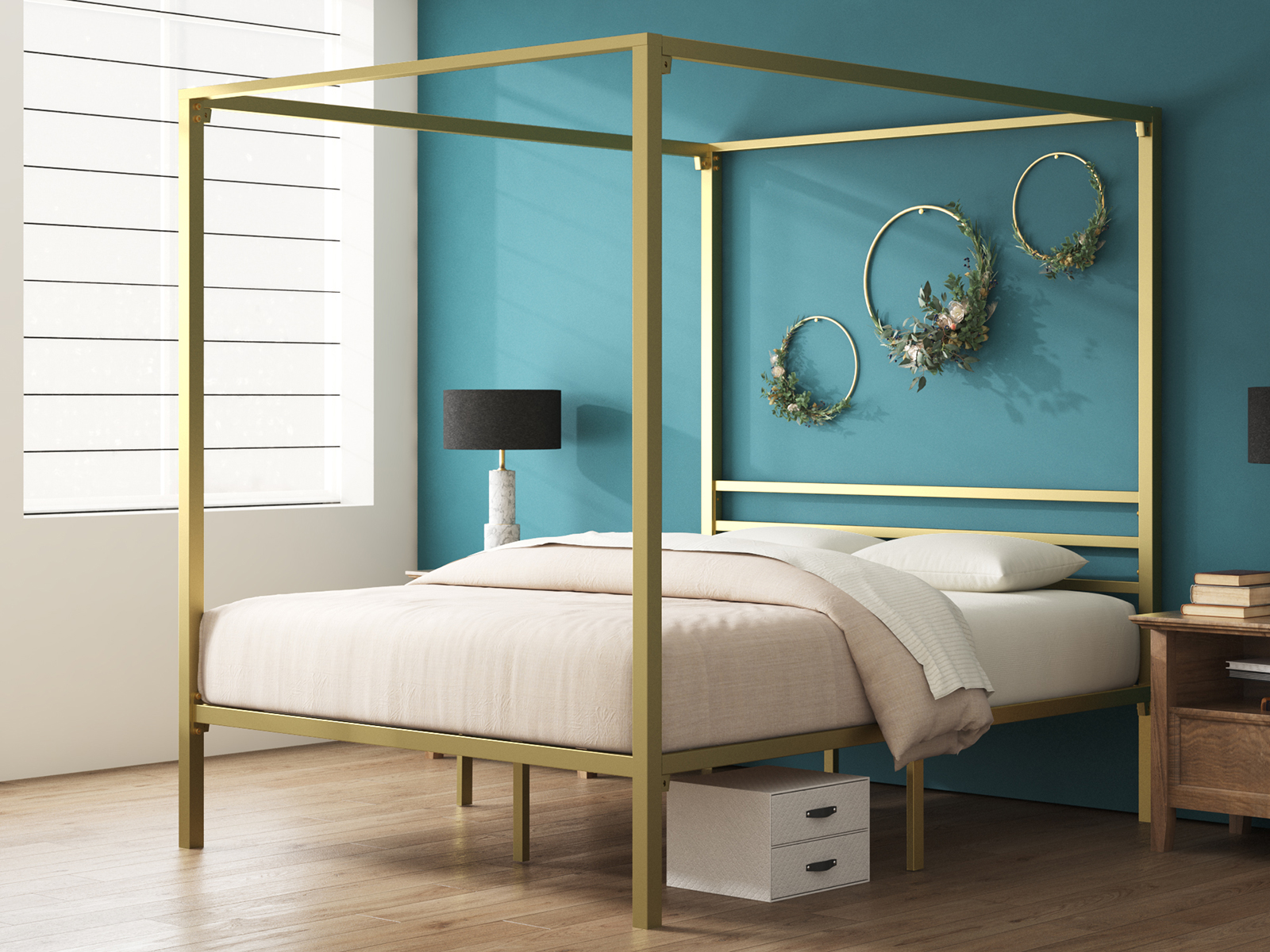 Signature Metal Canopy Platform Bed