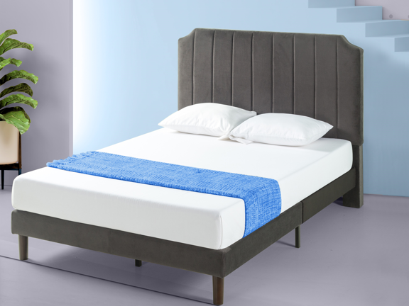 Signature Tall Channel Tufted Upholstered Platform Bed