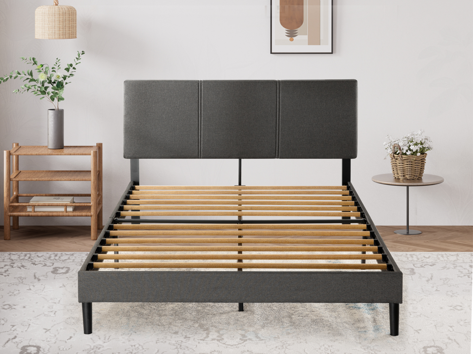  Upholstered Platform Bed Frame