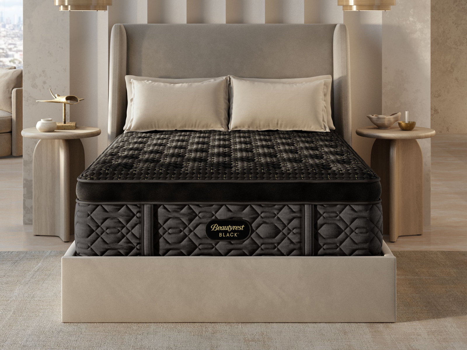 Black Series Four 17.25" Plush Summit Pillow Top Mattress