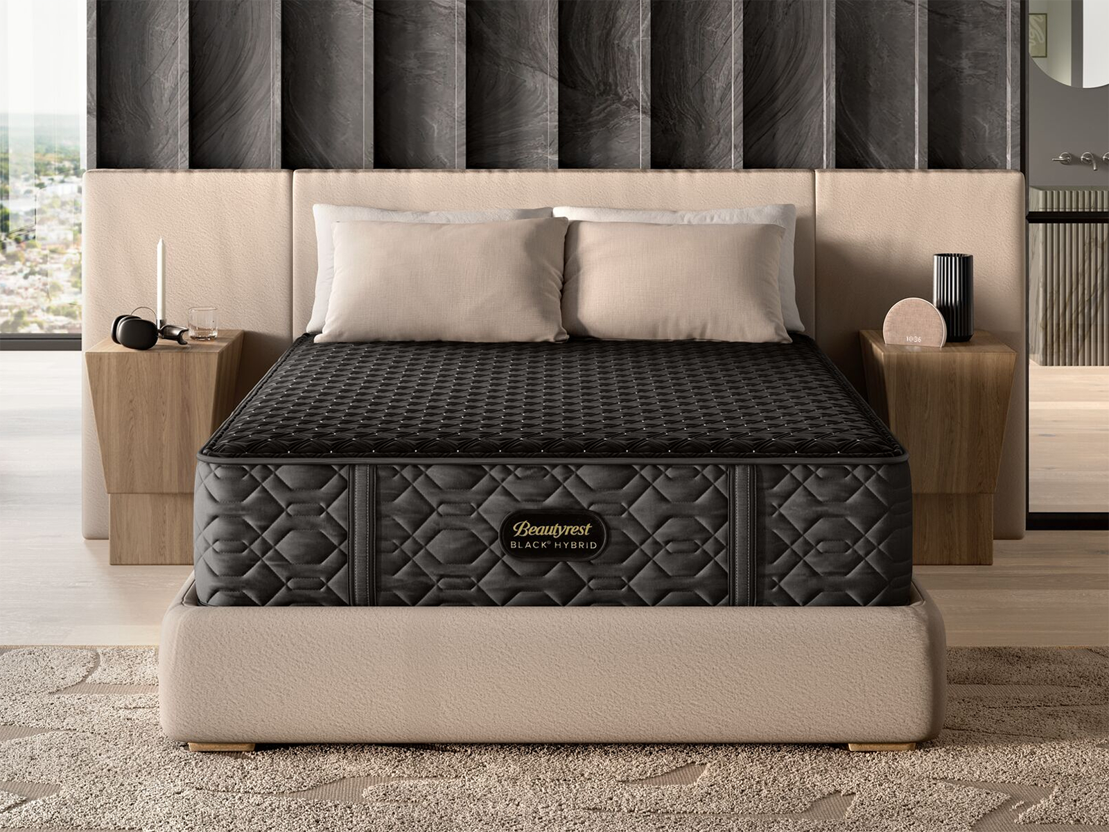Black Hybrid Series Three 15" Medium Mattress