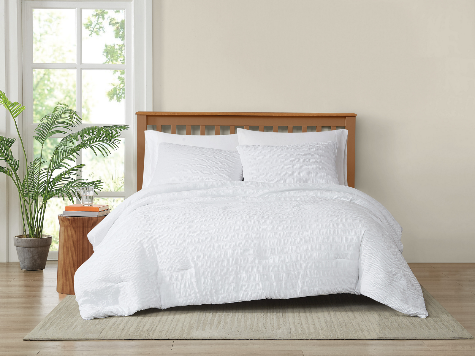 Basics Crinkle Garment Wash Comforter Set