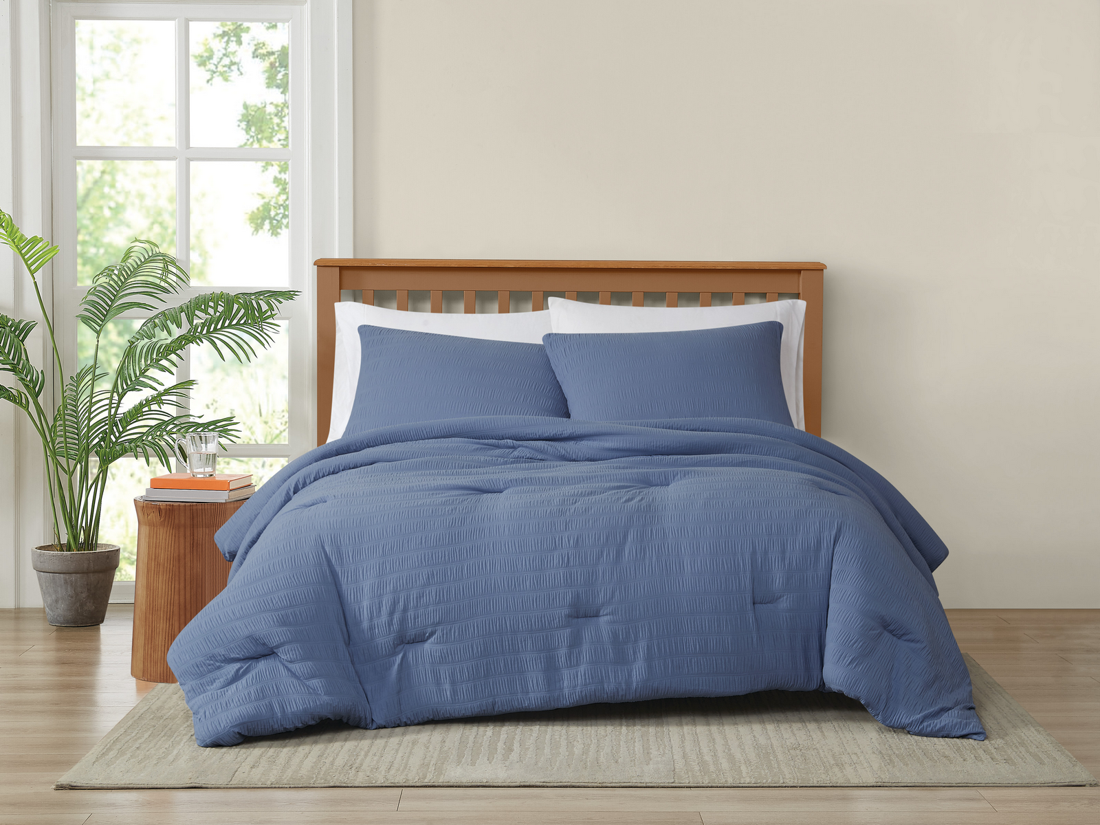 Basics Crinkle Garment Wash Comforter Set