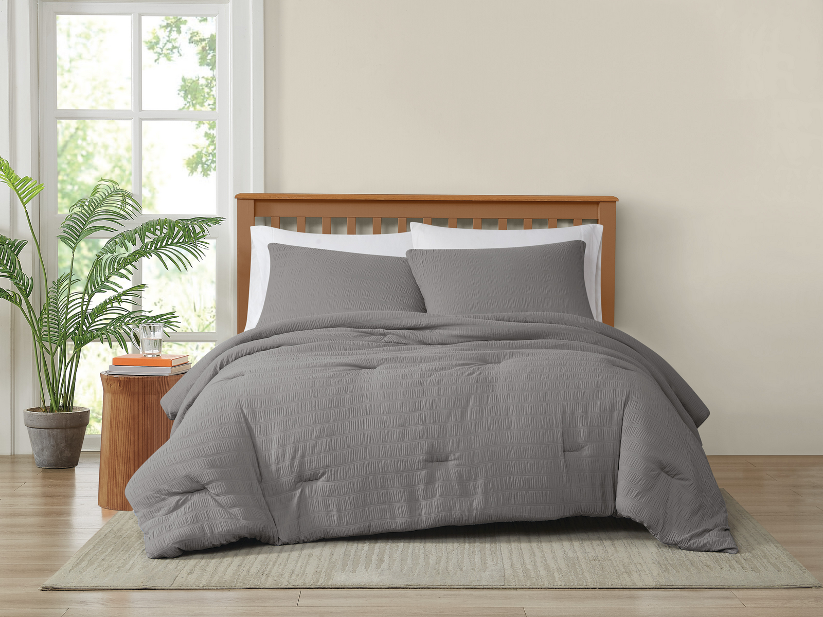 Basics Crinkle Garment Wash Comforter Set
