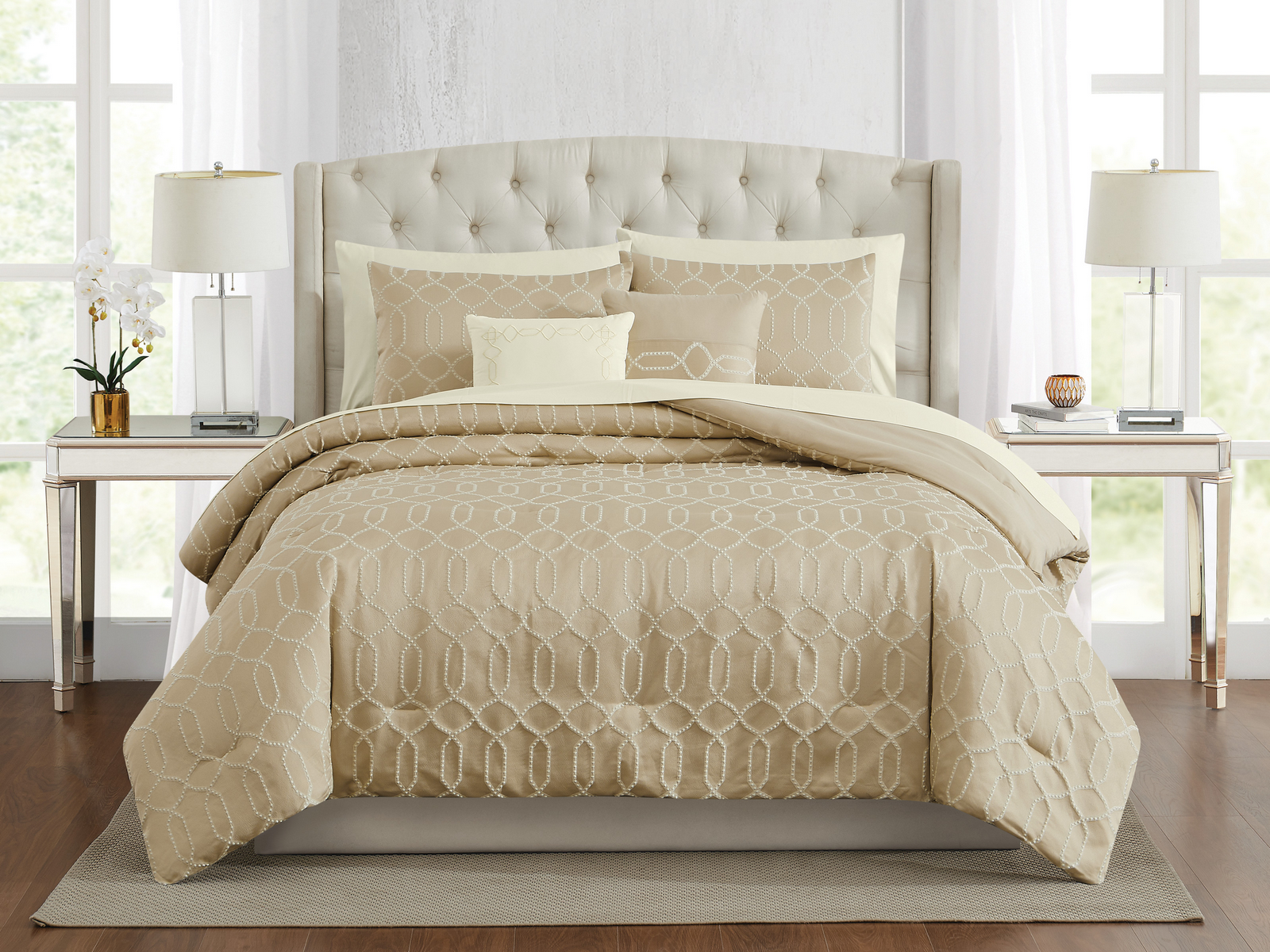 Deluxe 9 Piece Decorative Comforter Set
