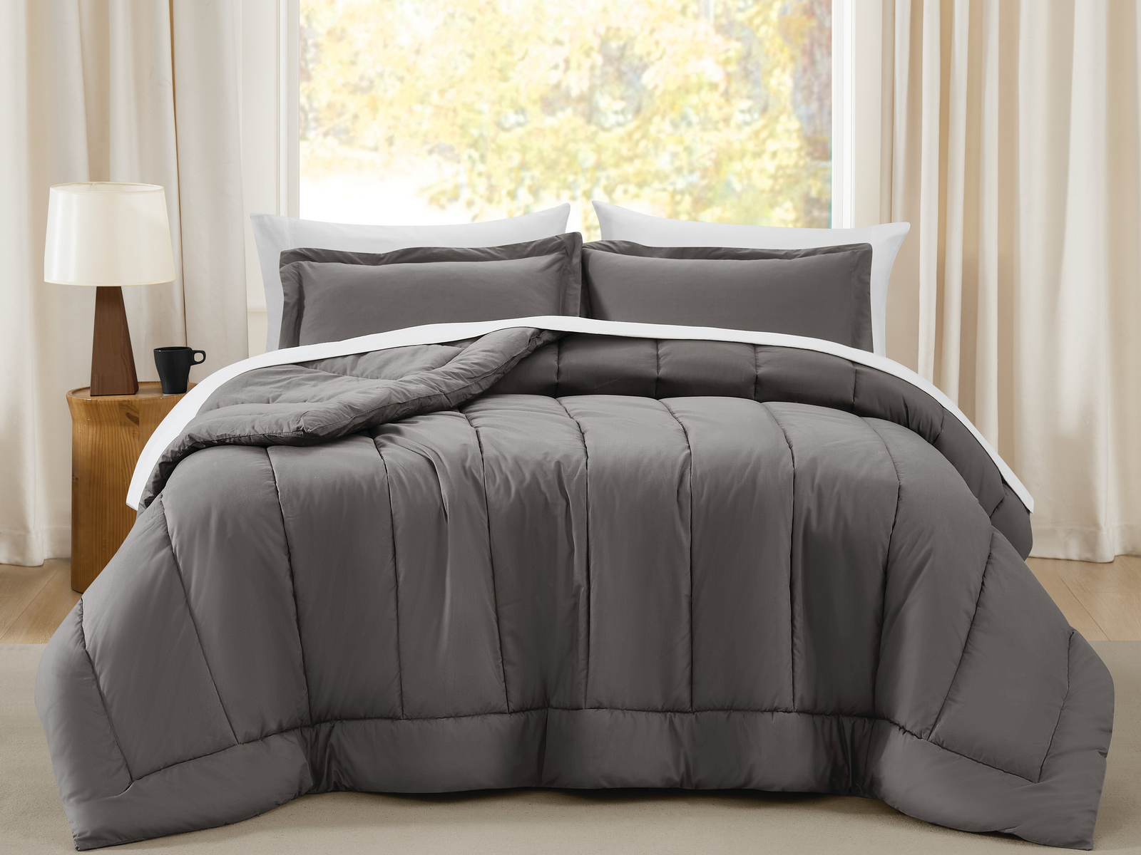 Signature Oversized Cotton Percale Comforter Set
