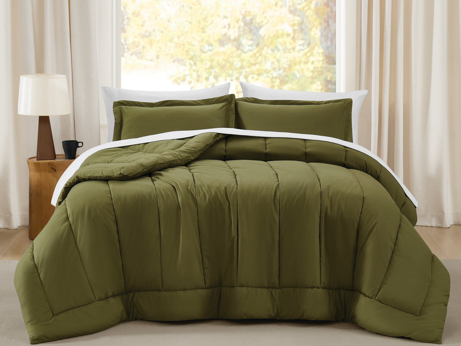 Signature Oversized Cotton Percale Comforter Set