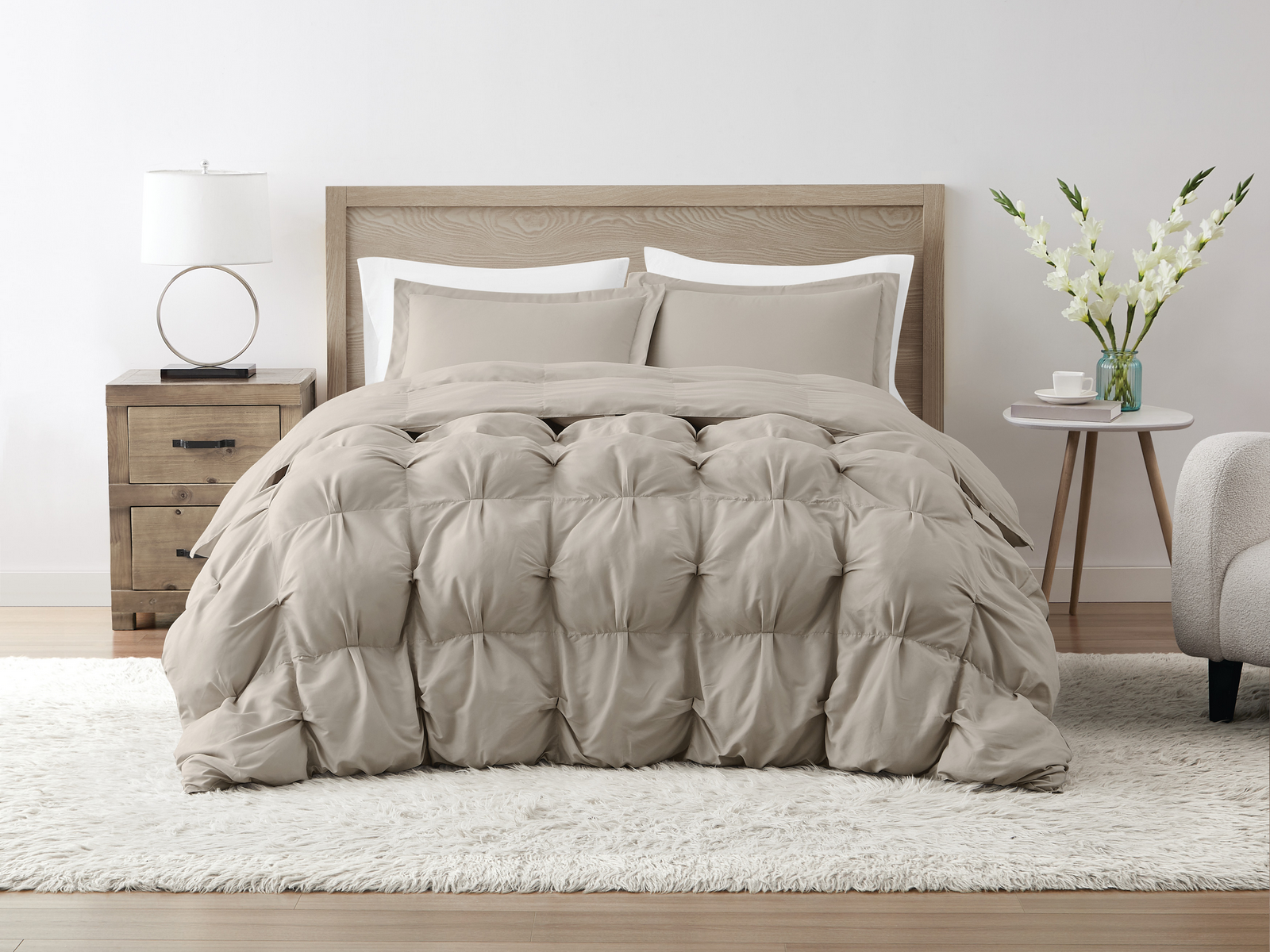 Truly Soft Oversized Puffer 3-pc. Midweight Comforter Set, One Size, Beige