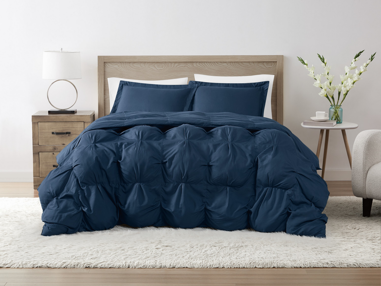 Truly Soft Oversized Puffer 3-Pc. Comforter Set, King - Navy