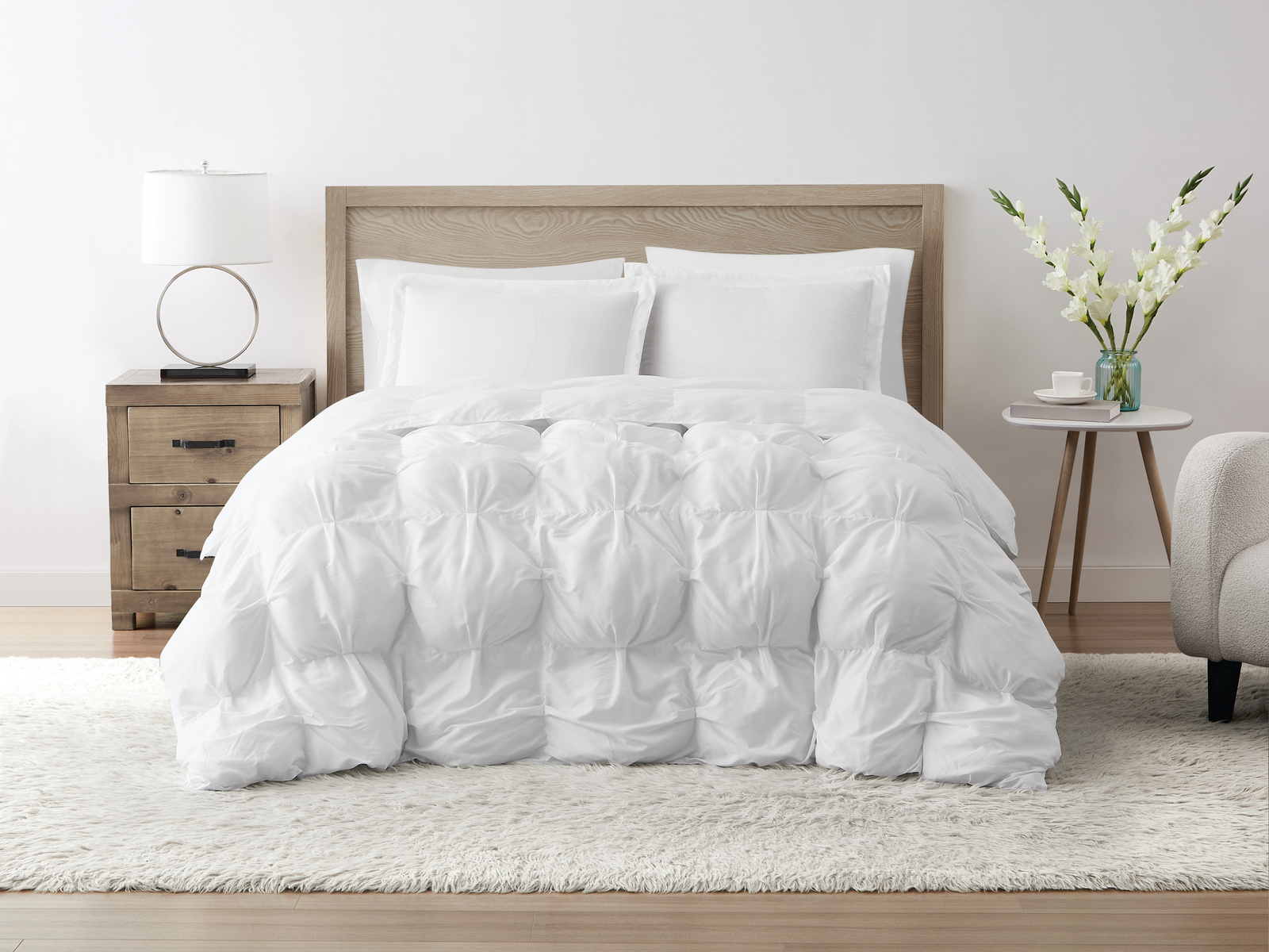 Truly Soft Oversized Puffer 3-pc. Midweight Comforter Set, One Size, White