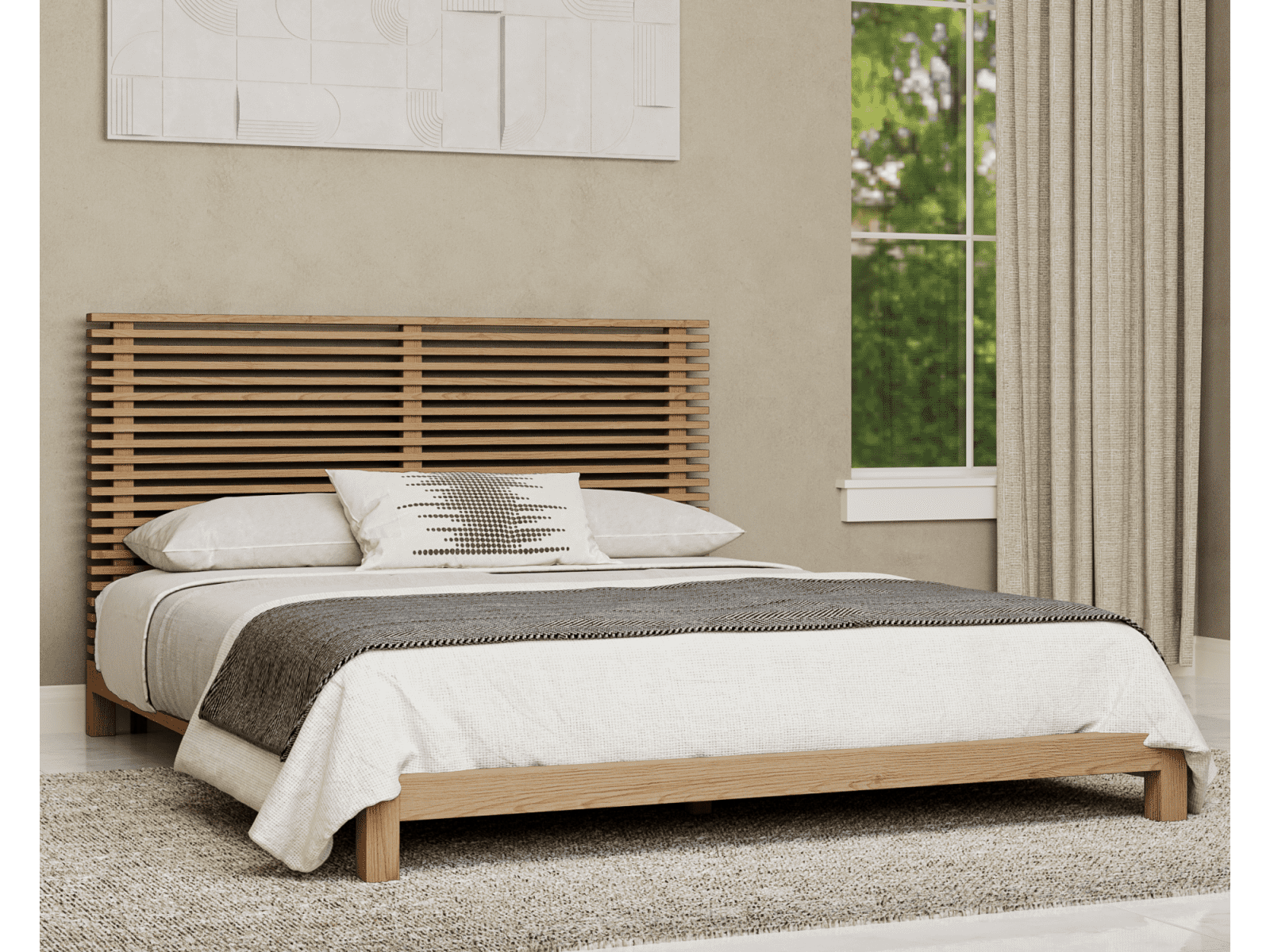 Tanner Solid Ash Platform Bed