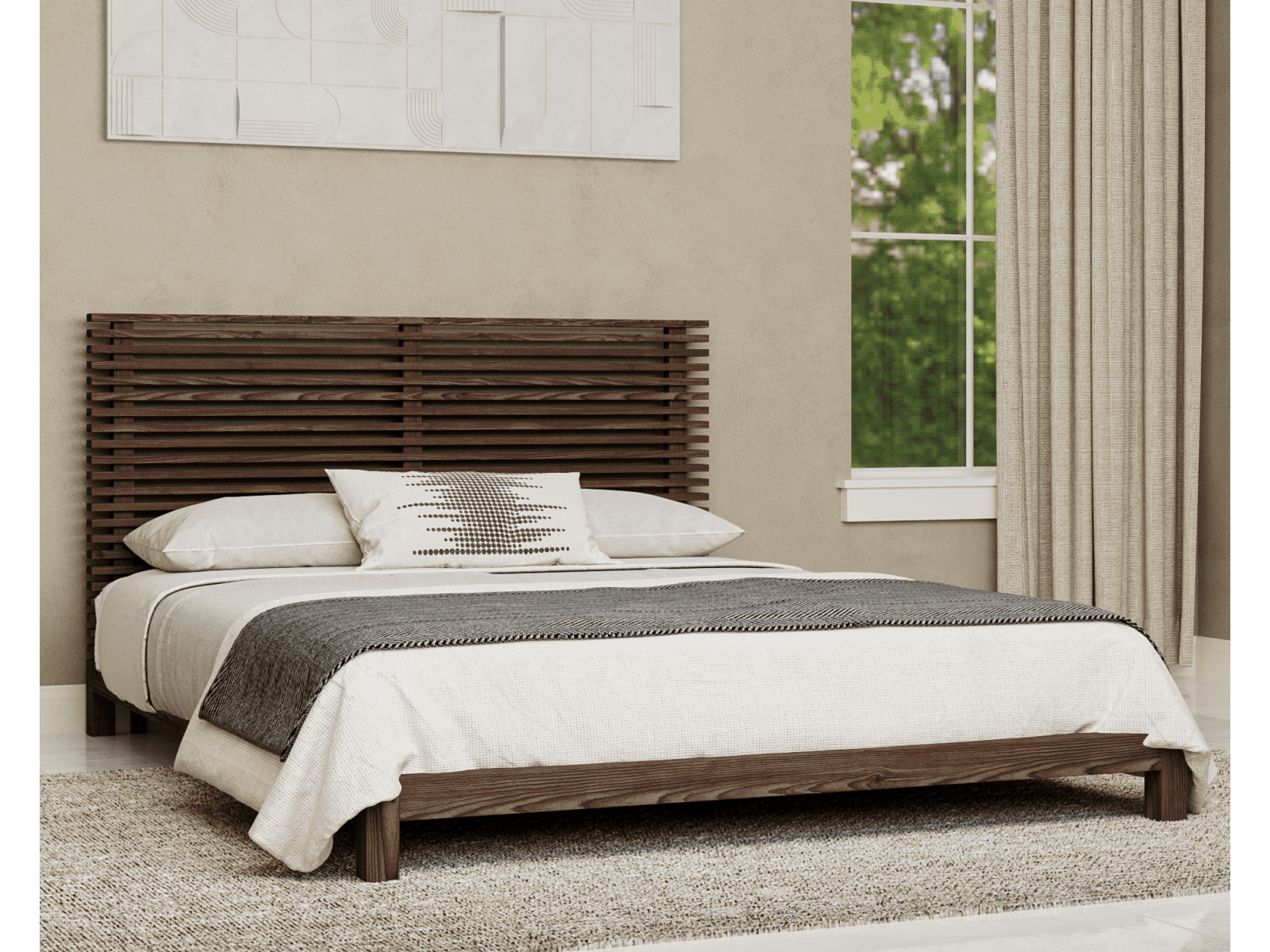 Tanner Solid Ash Platform Bed