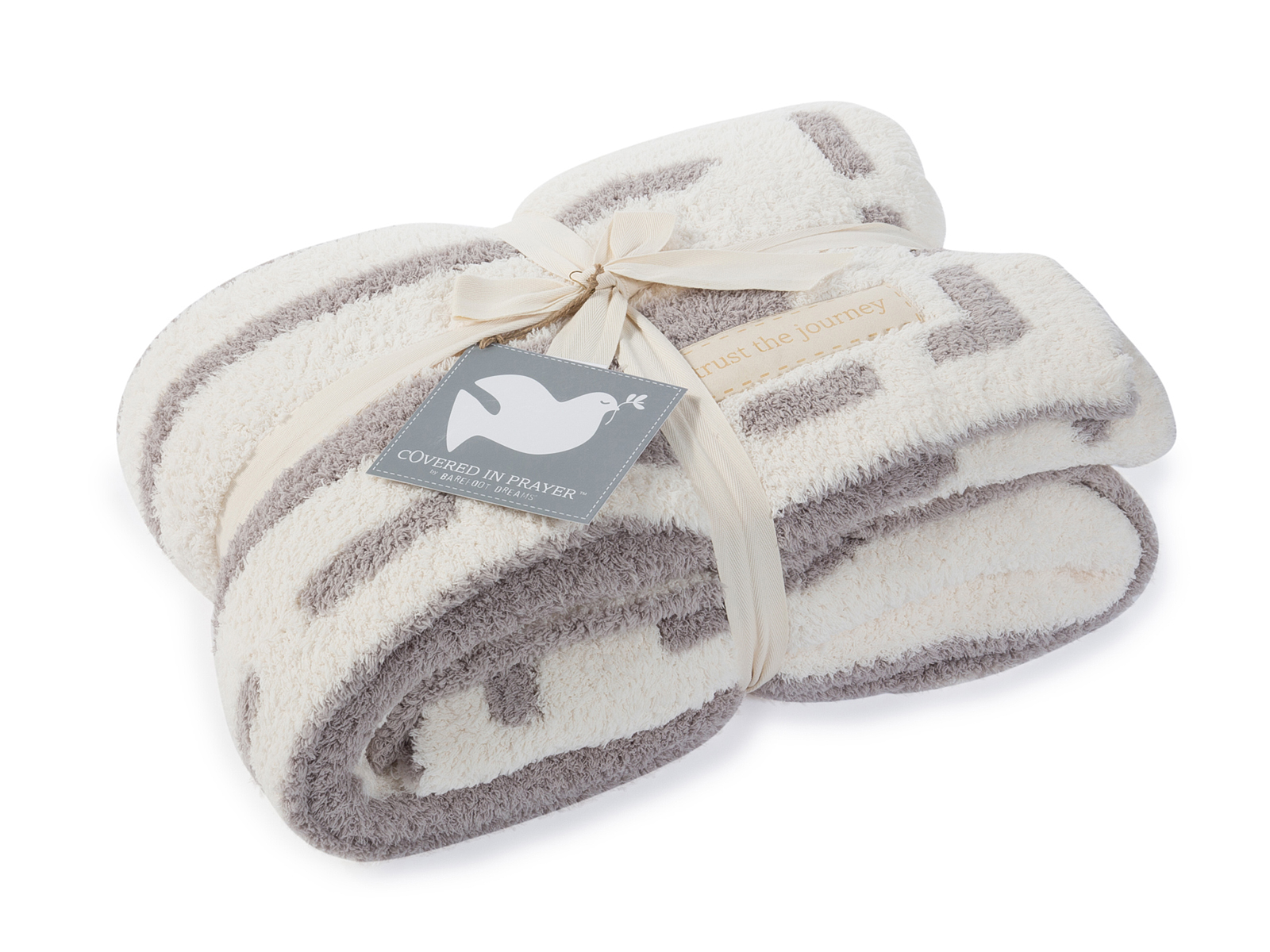 CozyChic® Covered in Prayer® Throw - Cream / Linen / 54" x 72"