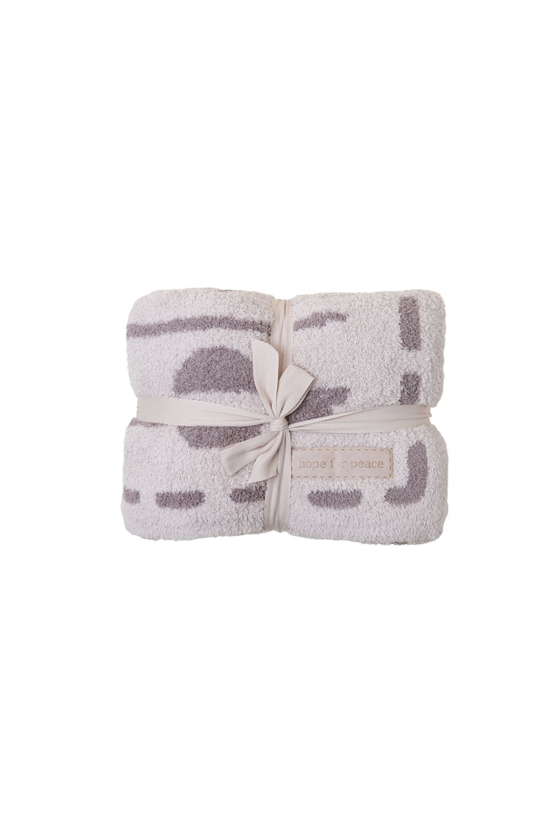 CozyChic® Covered in Prayer® Throw - Stone / Beach Rock / Hope for Peace / 54" x 72"