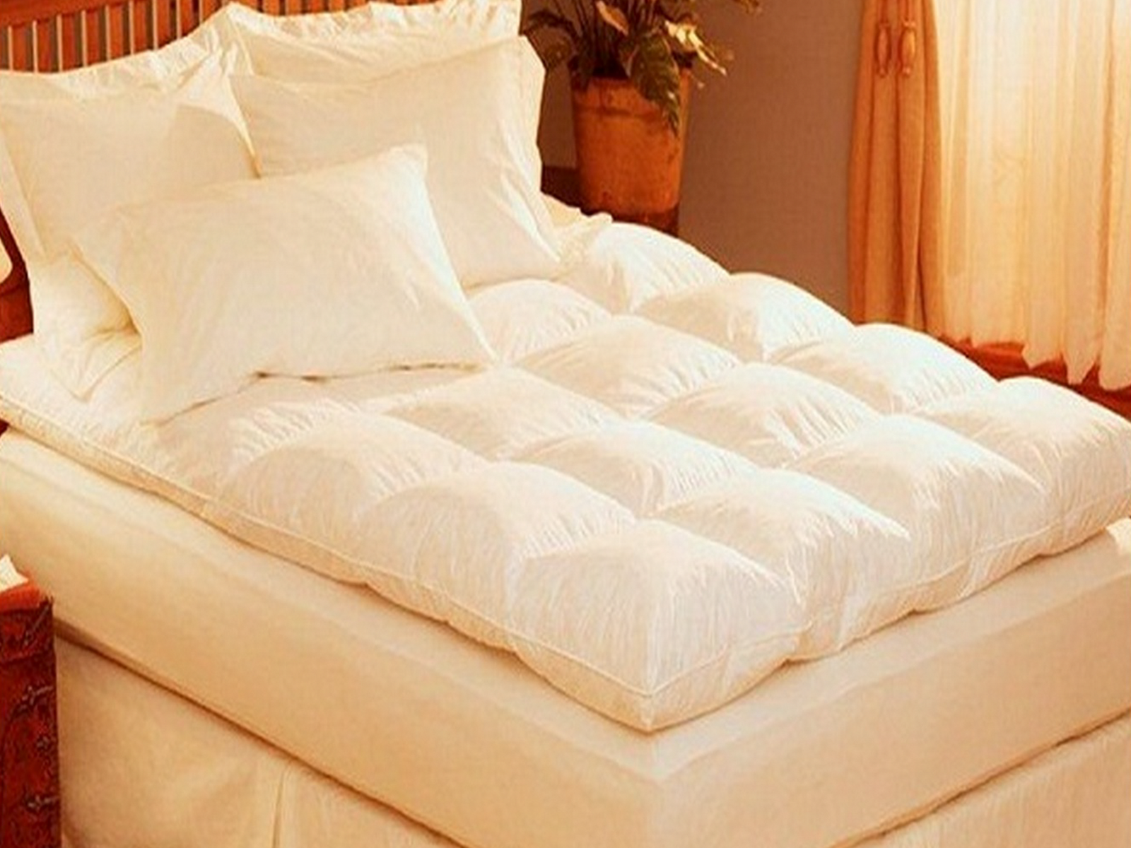 Pacific Coast® Feather Bed Protector Protect Your Feather Bed All Sizes 