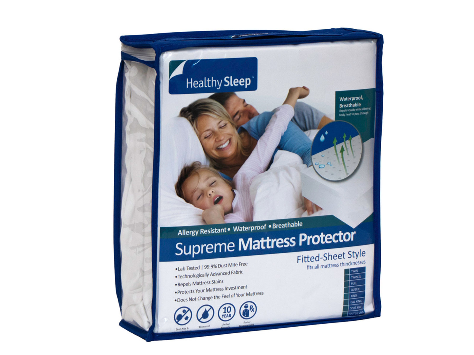 Healthy Sleep Queen Supreme Interlock Mattress Protector