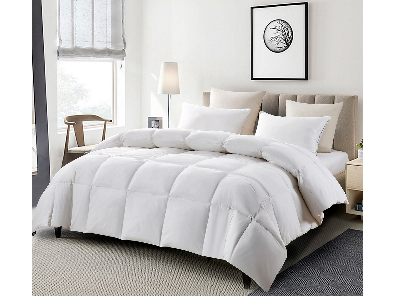 Serta Full/Queen Perfect Sleeper All Season Goose Feather and Down Fiber Comforter