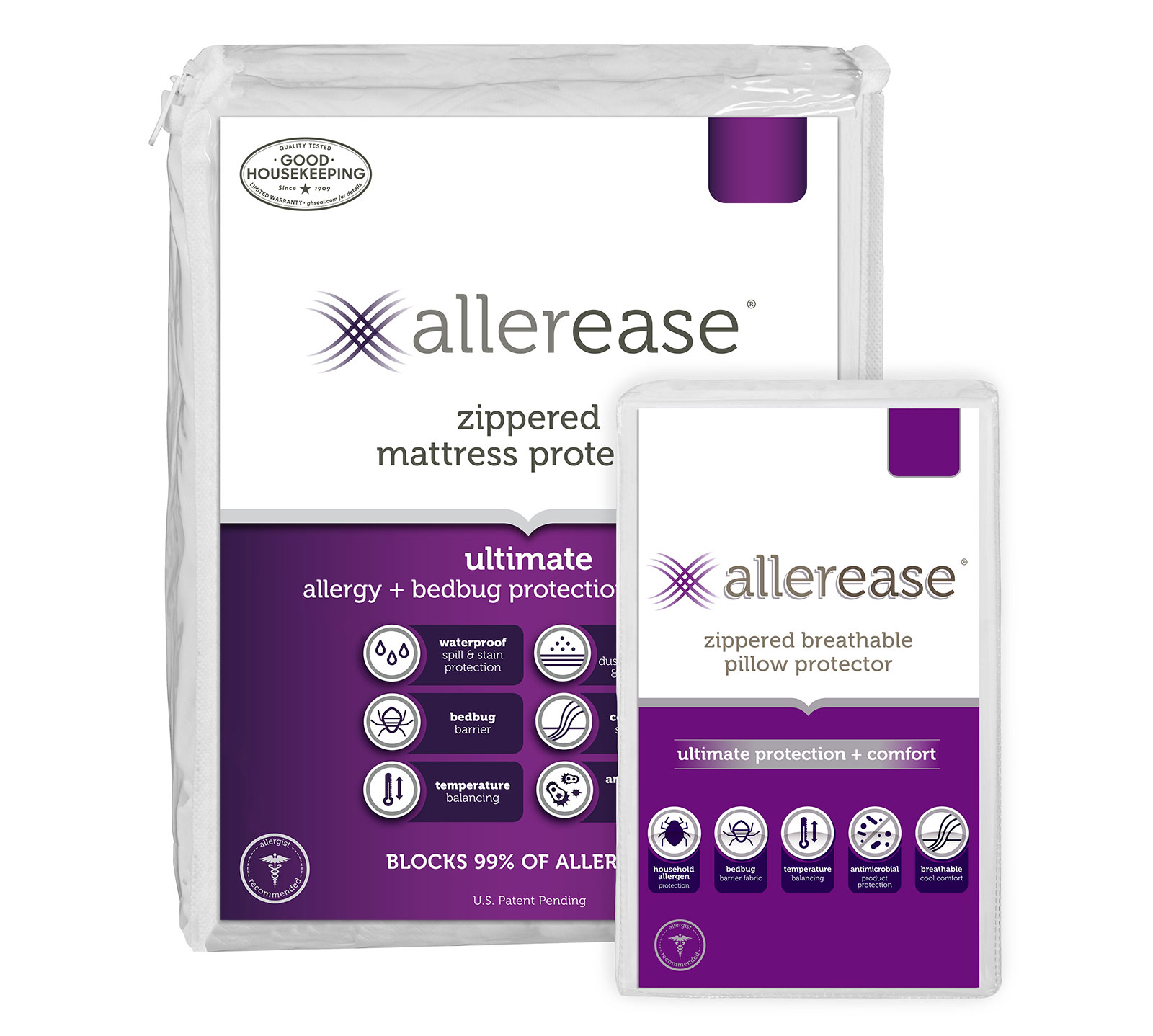 AllerEase King Ultimate Mattress Protector and Pillow Protector Set | Waterproof