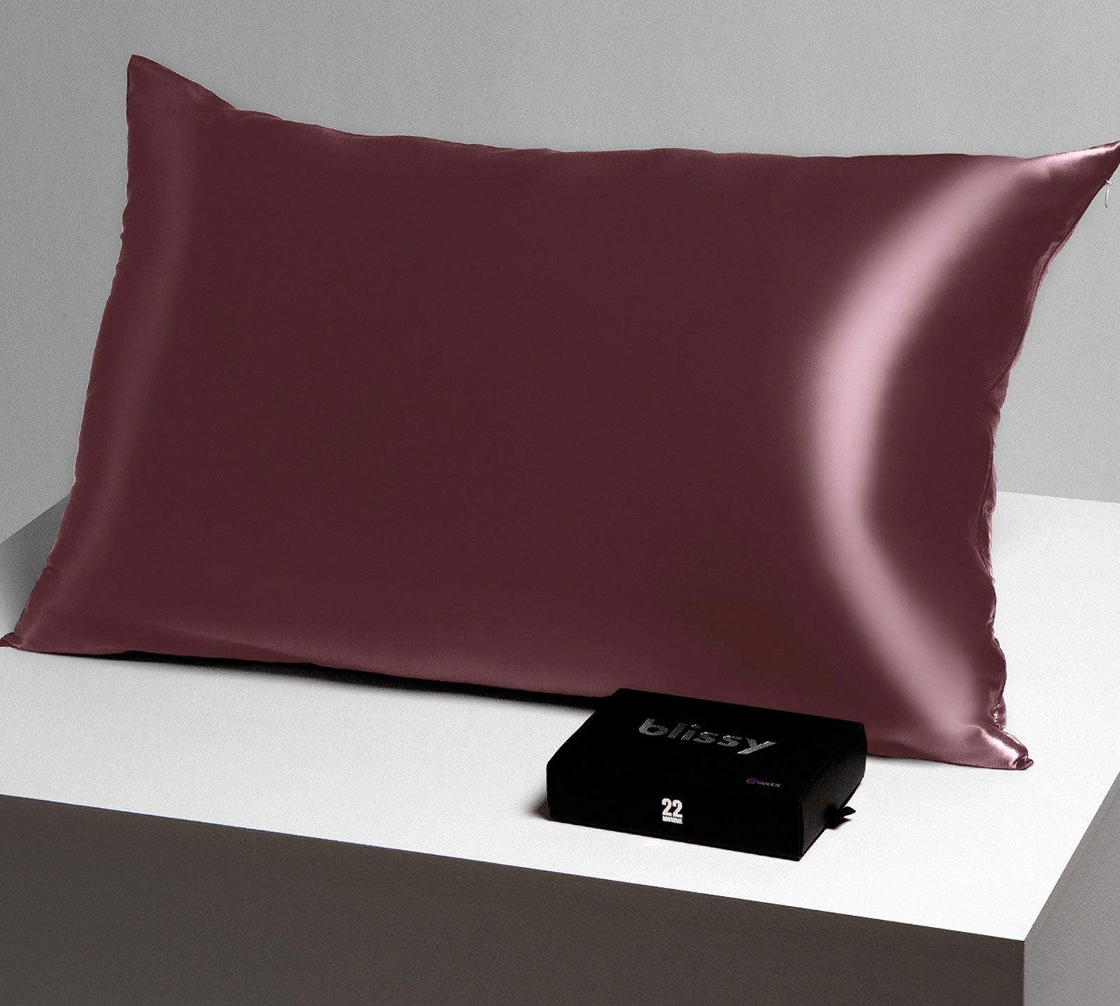 V000254865 Blissy King 100% Mulberry Silk Pillowcase | Plum sku V000254865