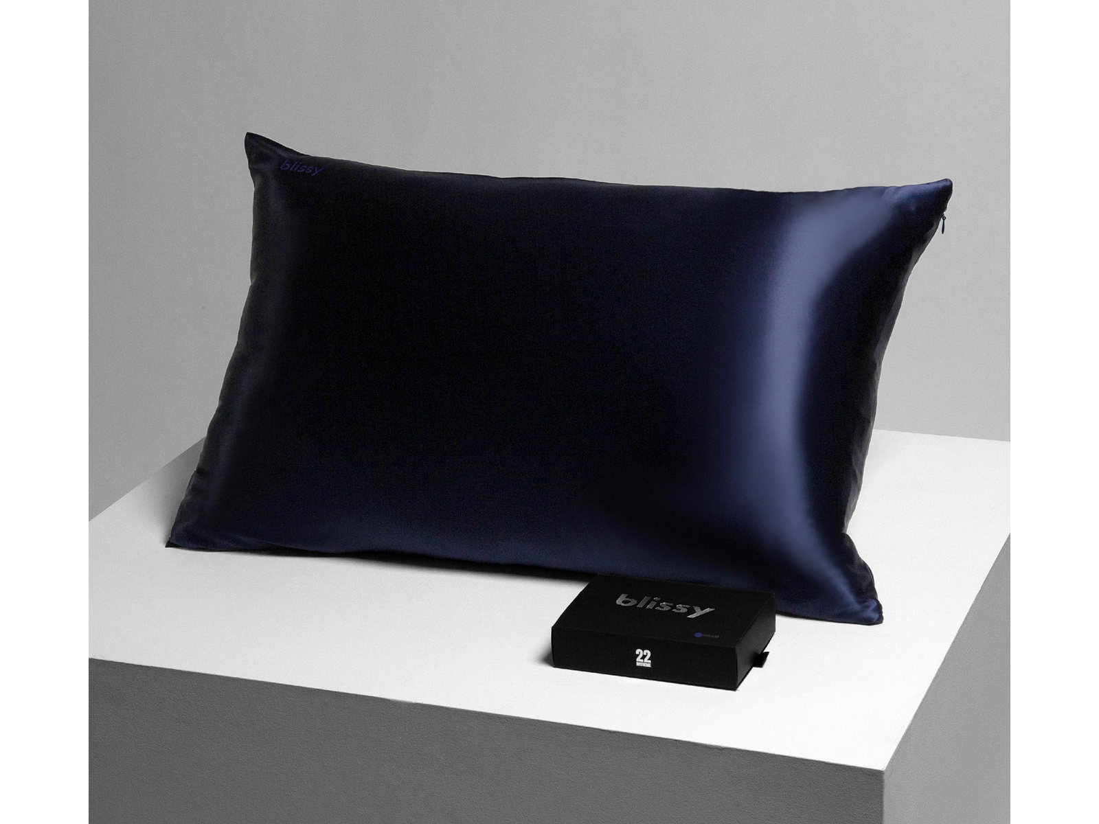 Blissy Standard 100% Mulberry Silk Pillowcase | Navy