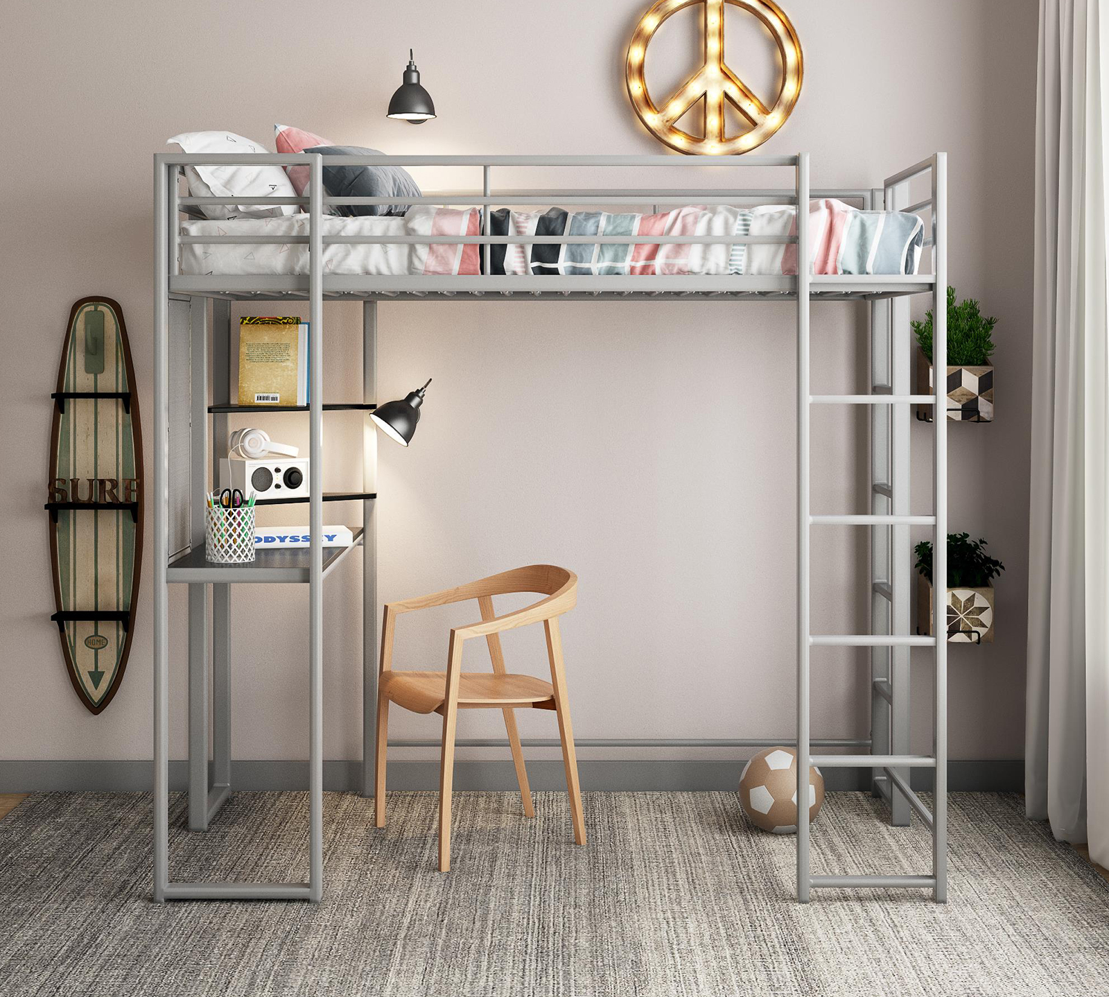 Atwater Living Alexi Loft Bed with Desk