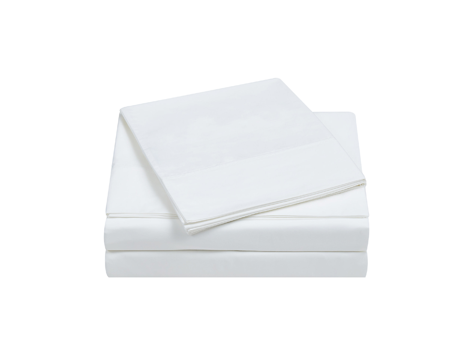 Charisma Standard Percale Cotton 400 TC Pillowcase Set | White