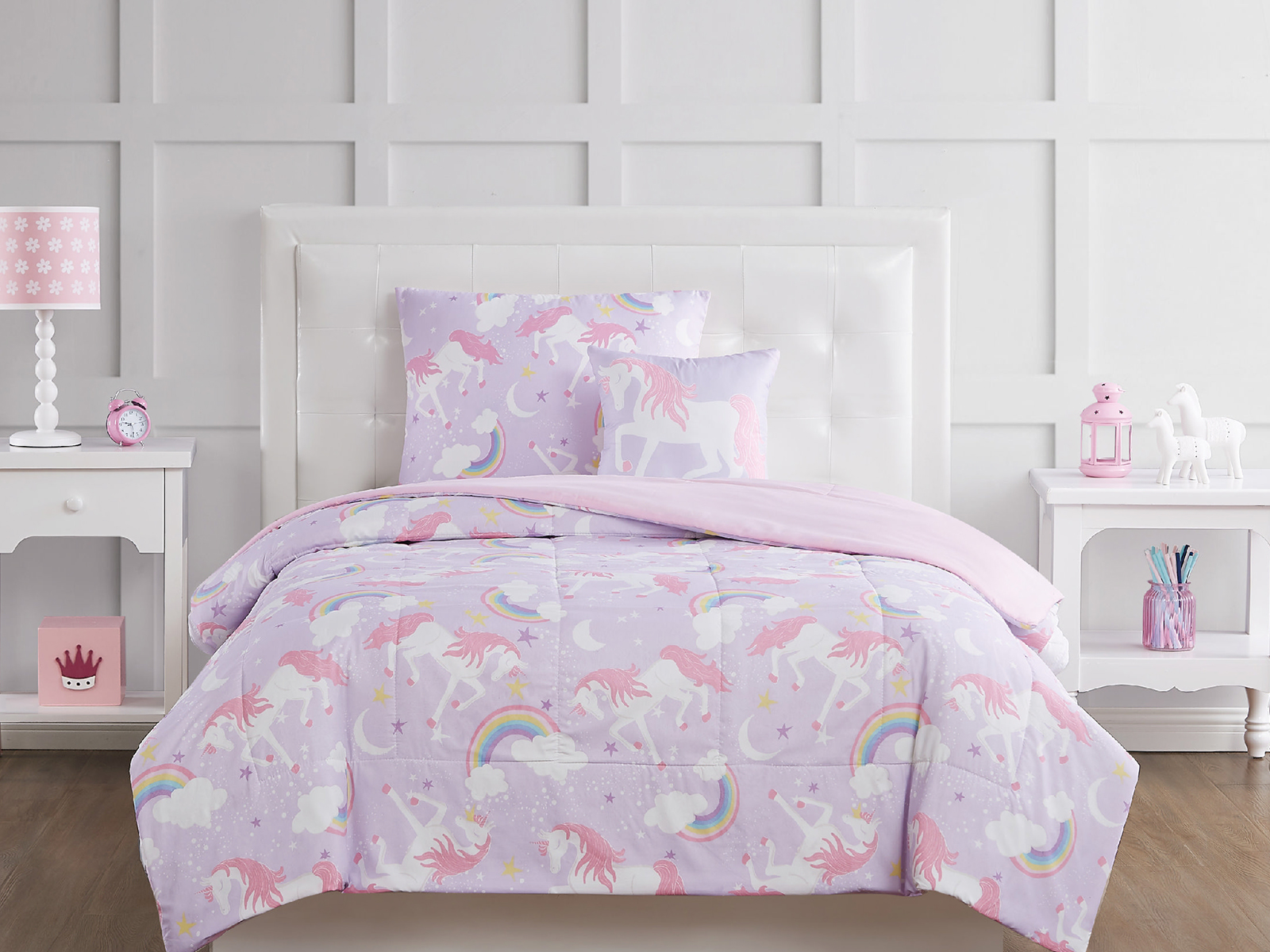 My World Full Rainbow Unicorn Comforter Set