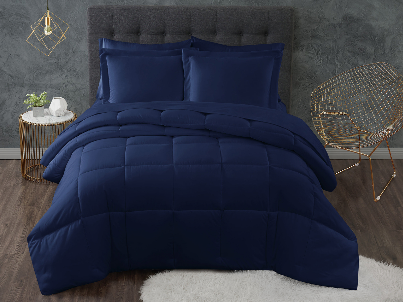 Truly Calm Full/Queen Down Alternative Comforter Set | Navy