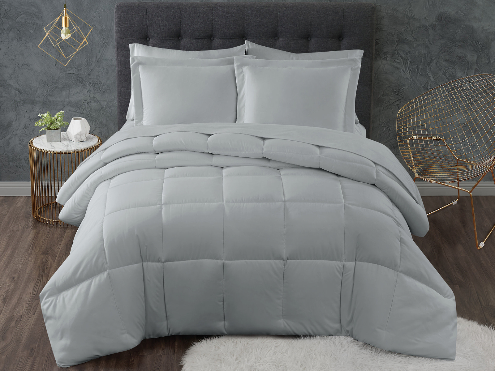 Truly Calm Twin/Twin Extra Long Down Alternative Comforter Set | Gray