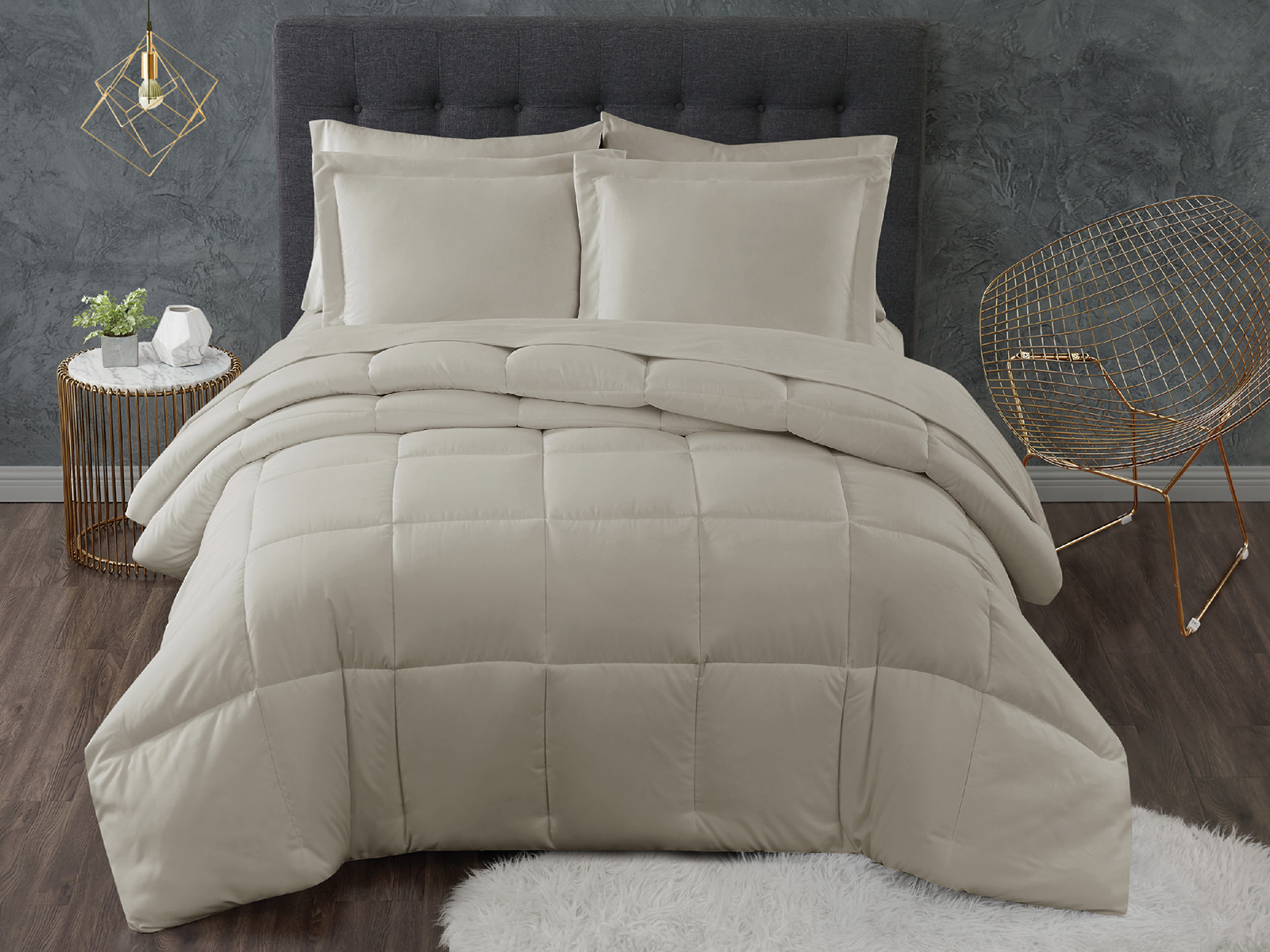 Truly Calm Twin/Twin Extra Long Down Alternative Comforter Set | Khaki