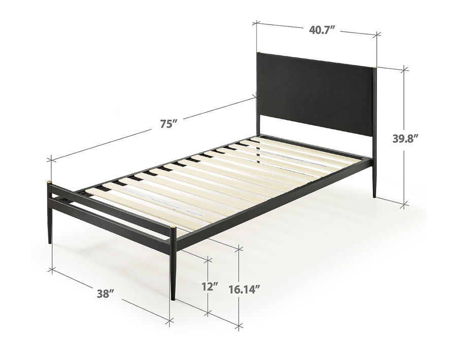 Zinus Clarissa Metal Platform Bed With, Zinus Upholstered And Metal Full Queen Headboards