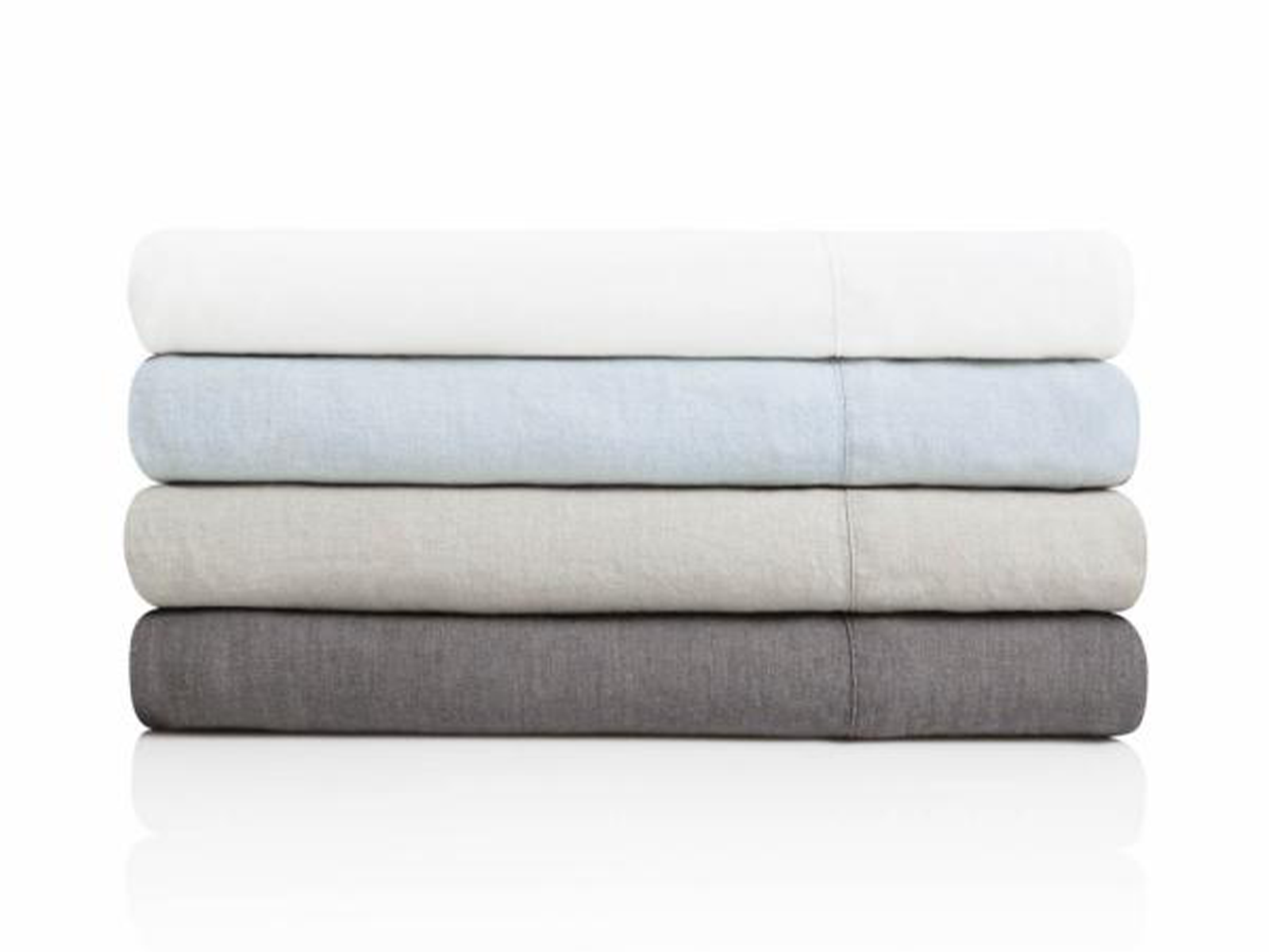 Malouf Queen Woven French Linen Pillowcase Set | Charcoal