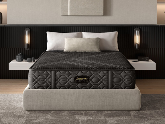 Black Hybrid Series One 12.5" Plush Mattress