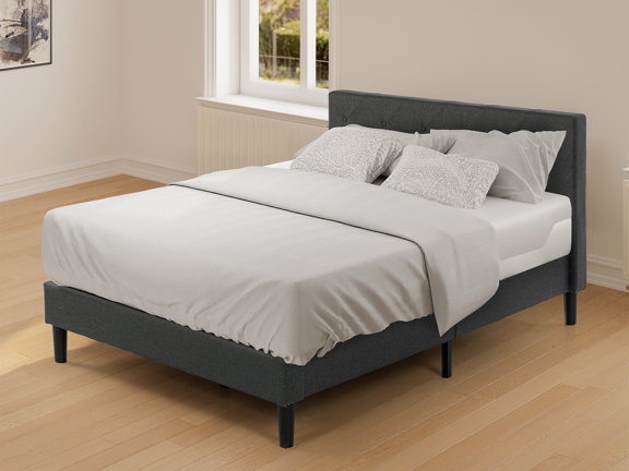 Deluxe Diamond Stitch Upholstered Platform Bed