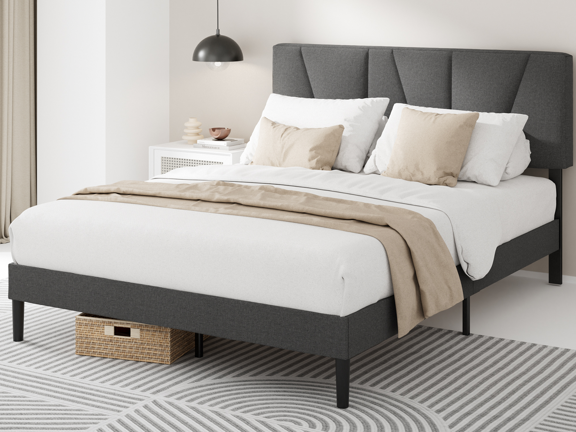 Basics Upholstered Geo Platform Bed