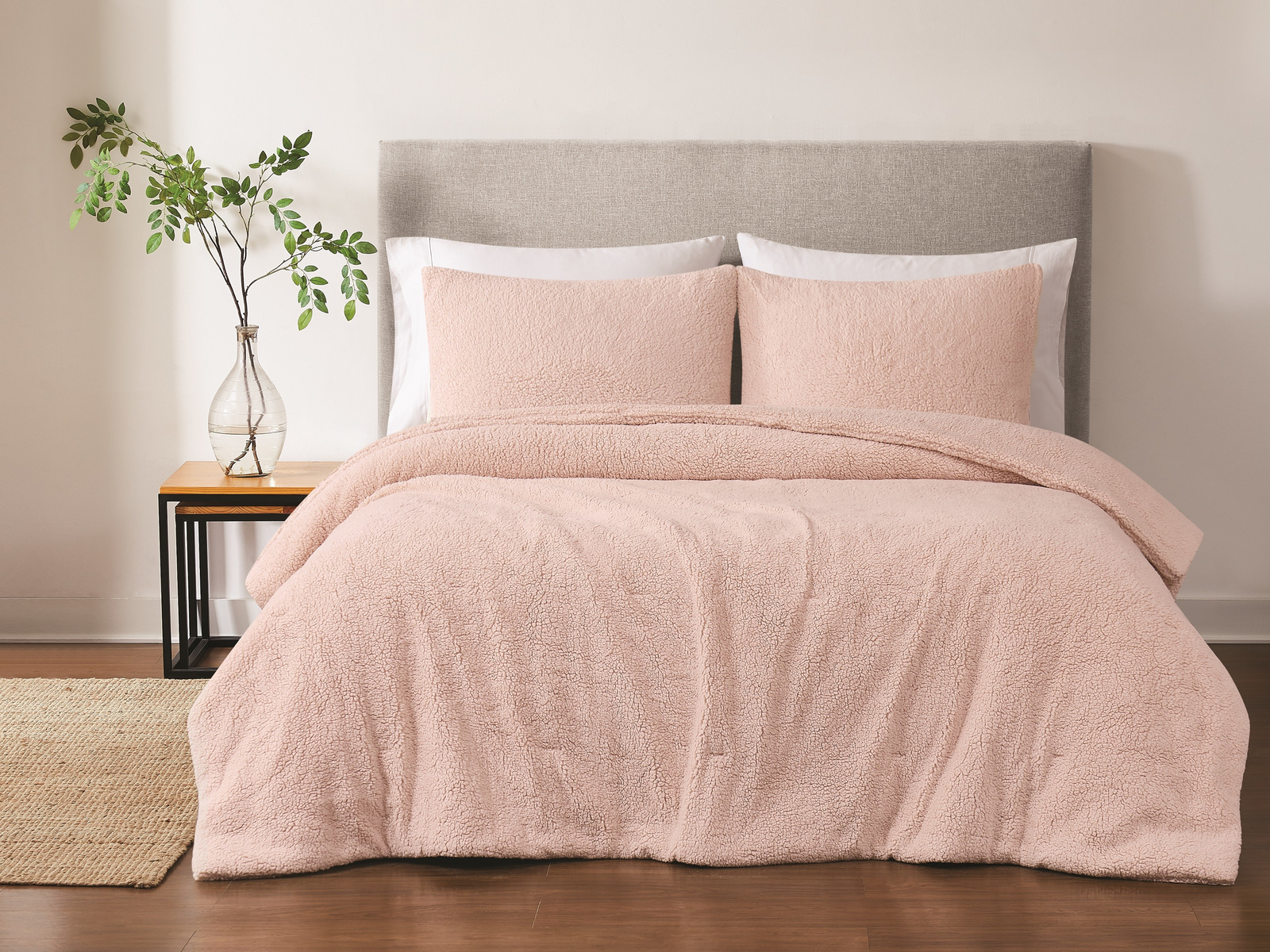 Brooklyn Loom Oversized Marshmallow Sherpa 3-Pc. Comforter Set, Queen - Blush
