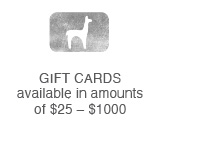 Gift cards available in amounts of $25-$1000.