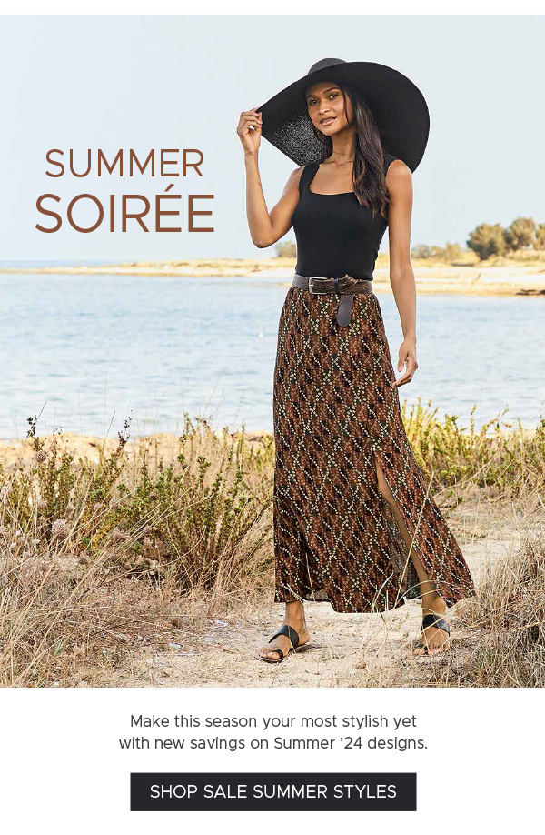 Summer Soire | Make this season your most stylish yet with new savings on Summer '24 designs. | Shop Sale Summer Styles