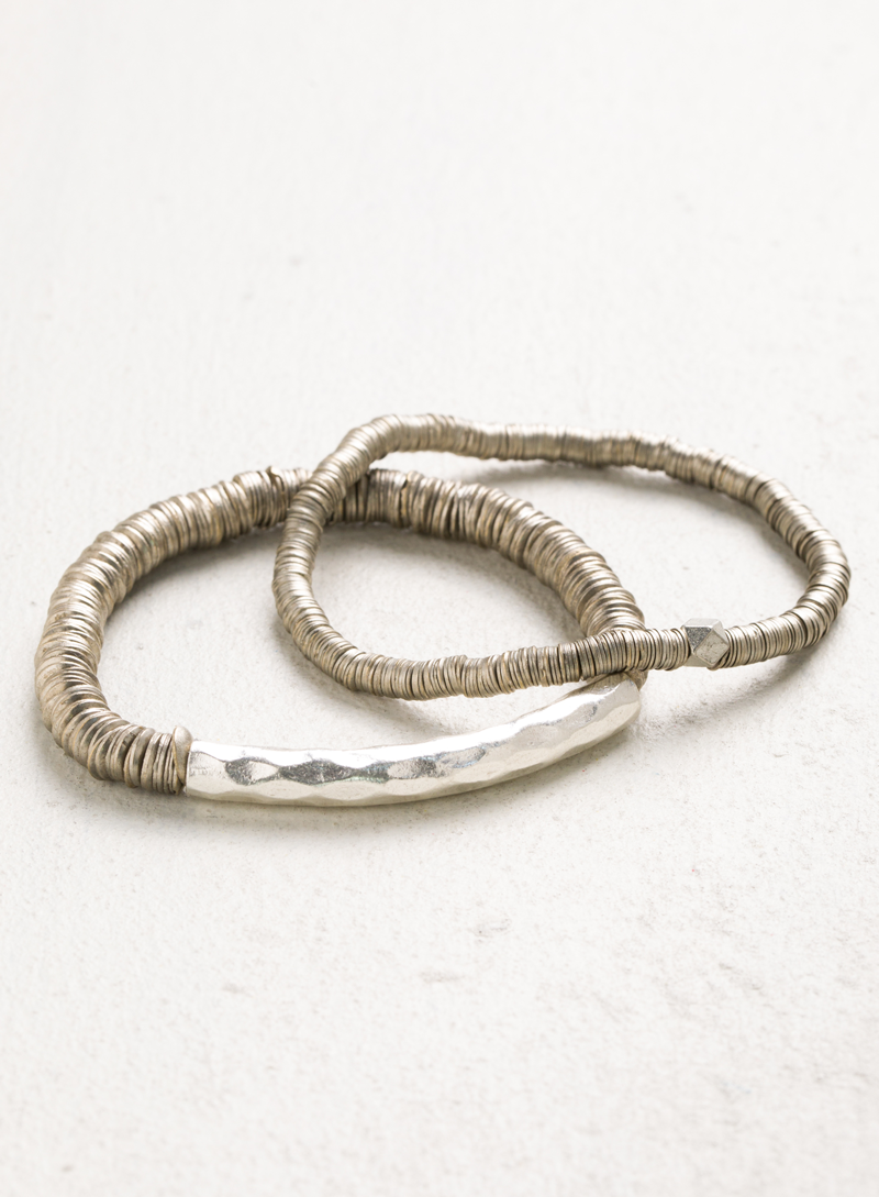 Alpaca Silver Reversible Bracelet with a Natural Stone for each Side