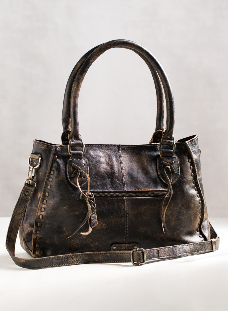 Peruvian Connection Distressed Leather Satchel